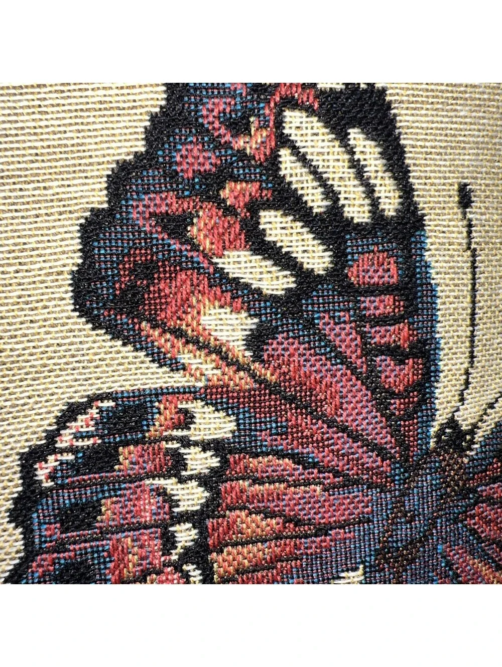 18 X 18. Fabric Tapestry Throw Pillow. Excellent Condition.